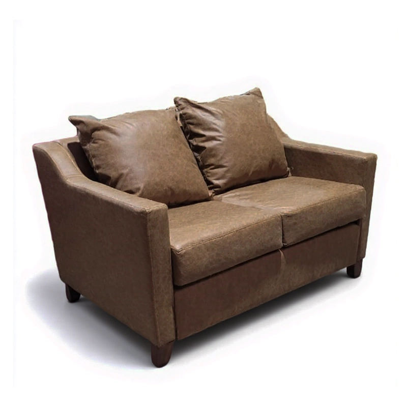 SOFA 2 CUERPOS EN COLOR CAFE GAMUZA DKORA MODELO ARES - 2