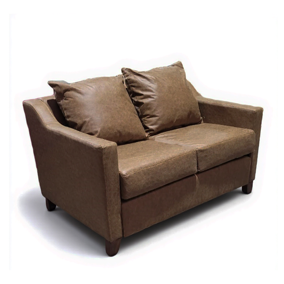 SOFA 2 CUERPOS EN COLOR CAFE GAMUZA DKORA MODELO ARES - 2