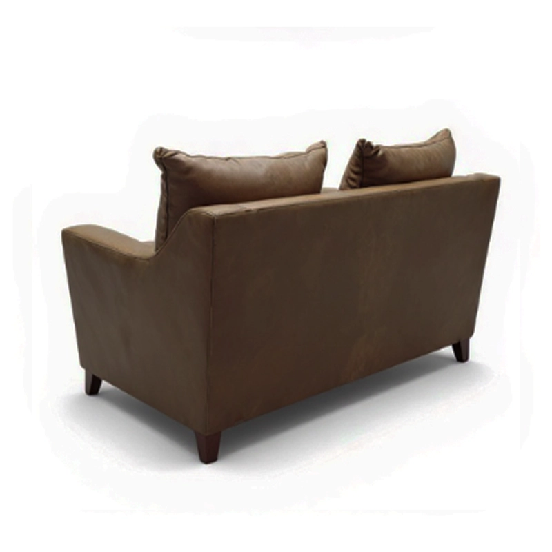 SOFA 2 CUERPOS EN COLOR CAFE GAMUZA DKORA MODELO ARES - 6