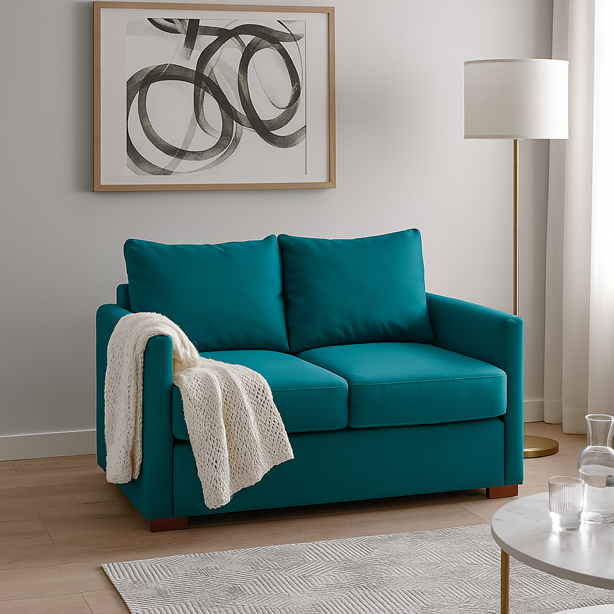 SOFA 2 CUERPOS TELA CALIPSO DKORA MODELO JADE - 1