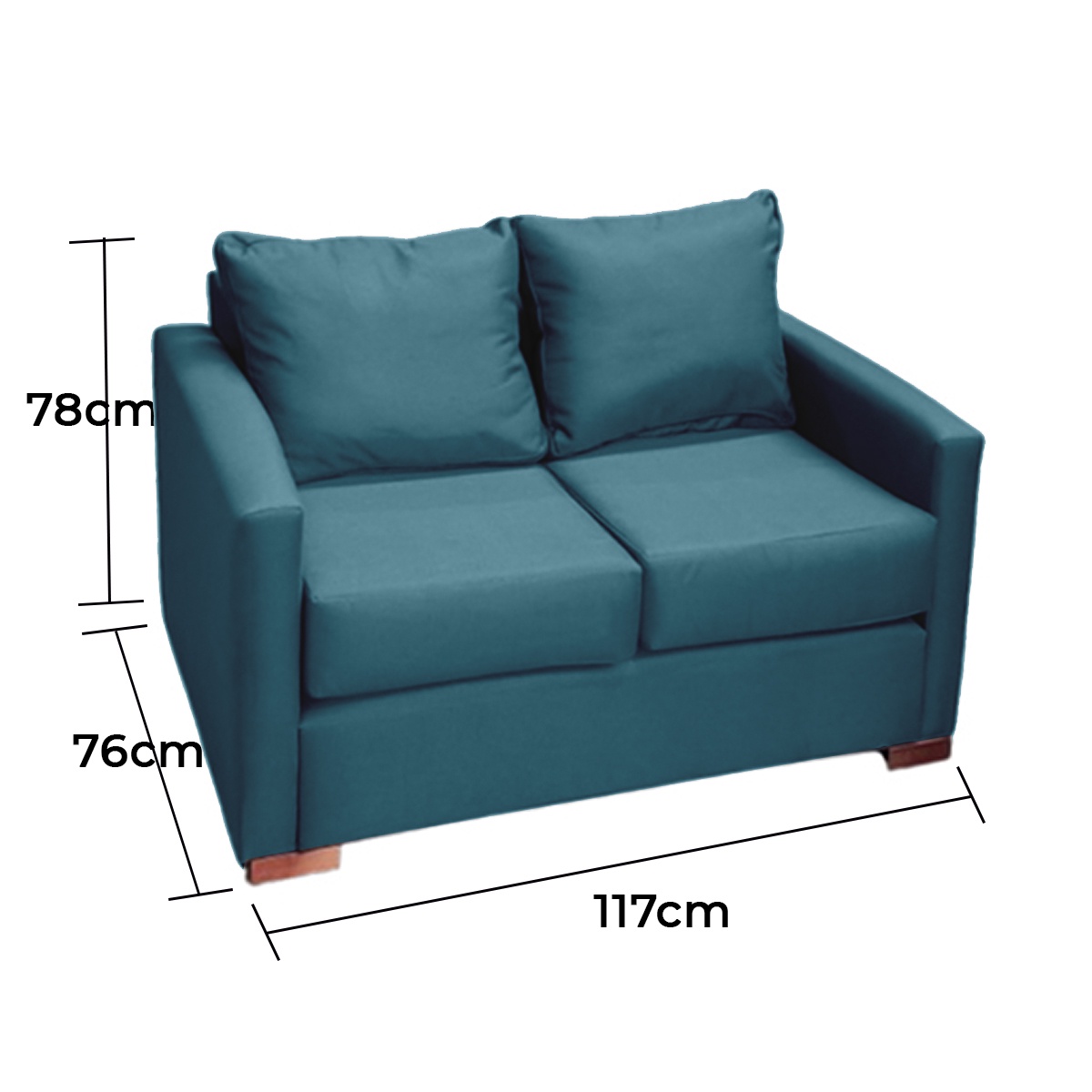 SOFA 2 CUERPOS TELA CALIPSO DKORA MODELO JADE - 3