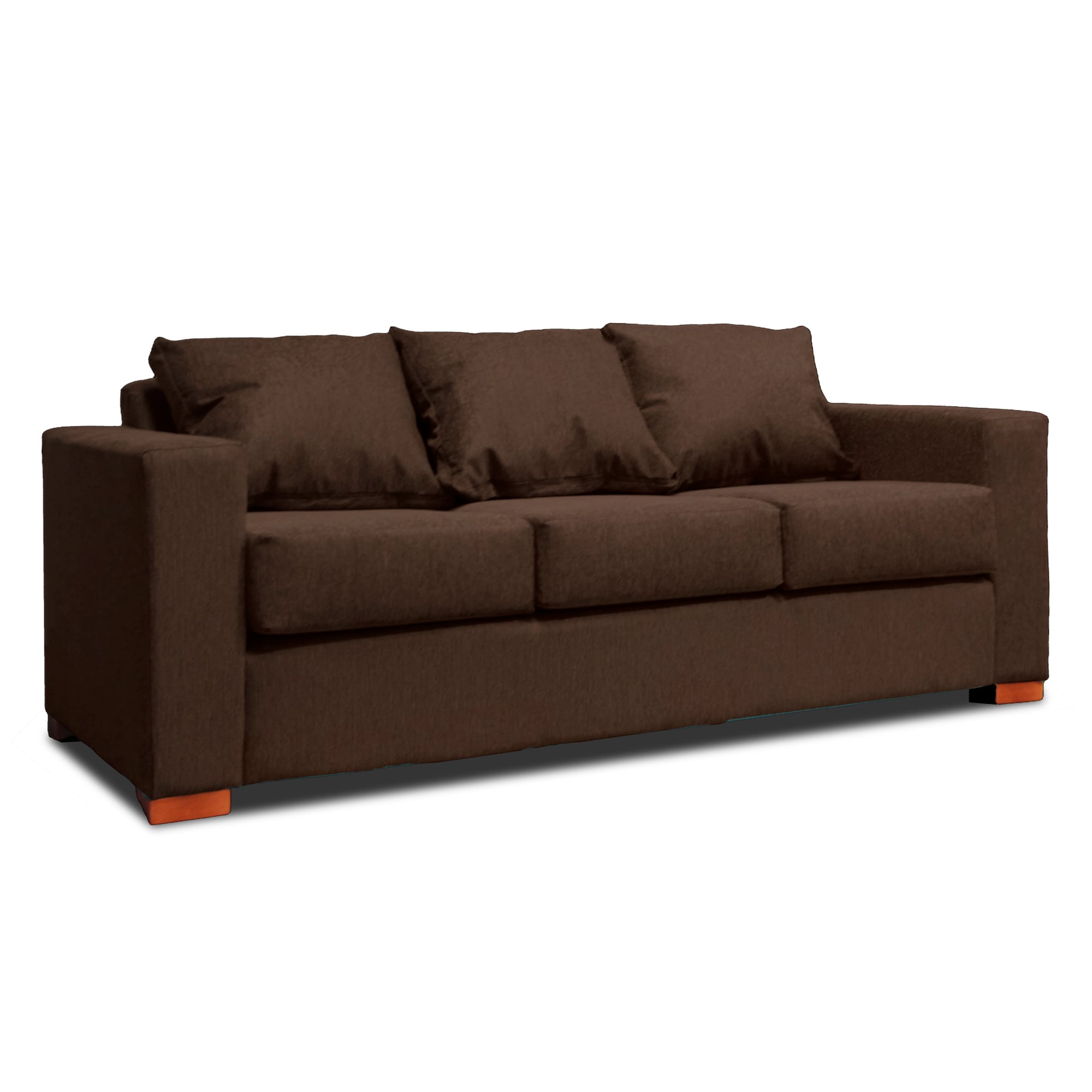 SOFA 3 CUERPOS CAFE DKORA MODELO CEDRIC - 1