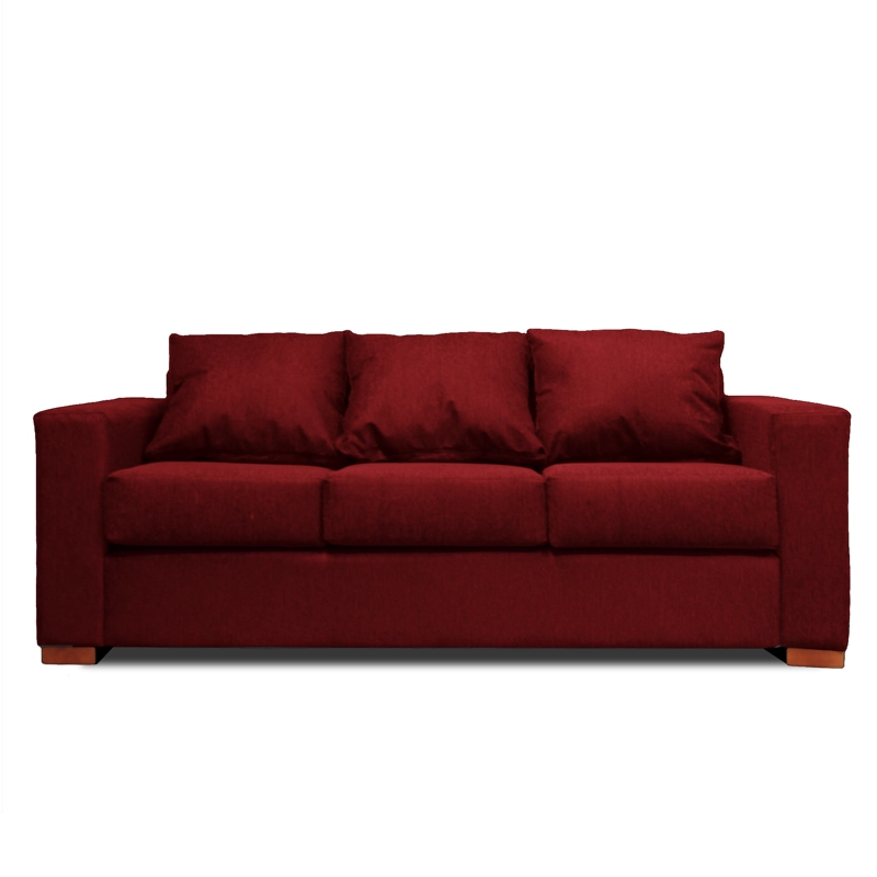 SOFA 3 CUERPOS ROJO DKORA MODELO CEDRIC - 5