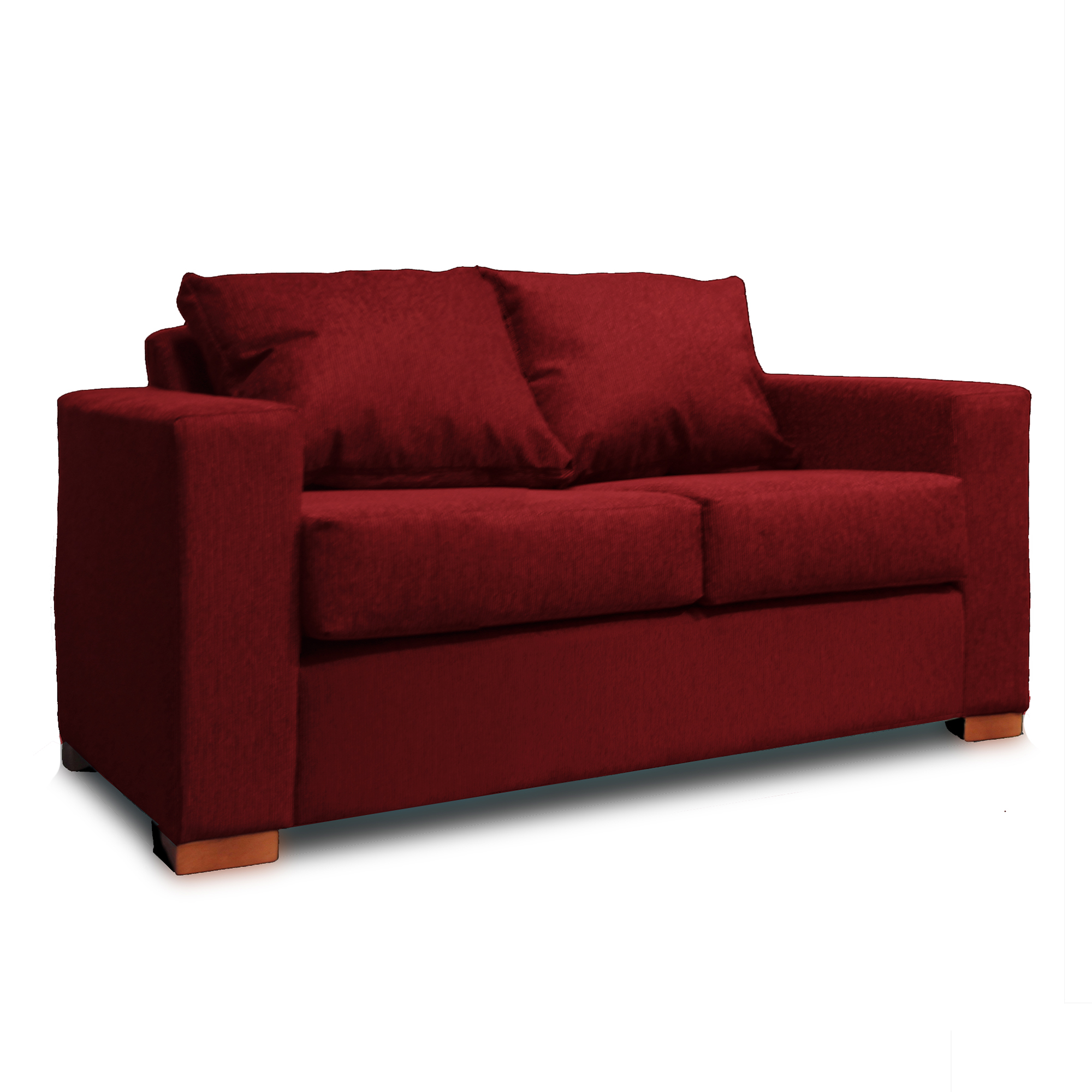 SOFA 2 CUERPOS ROJO DKORA MODELO CEDRIC - 1