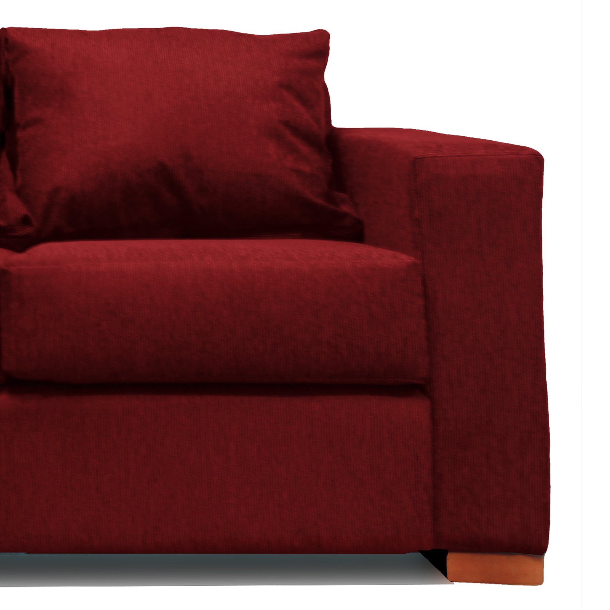 SOFA 2 CUERPOS ROJO DKORA MODELO CEDRIC - 4