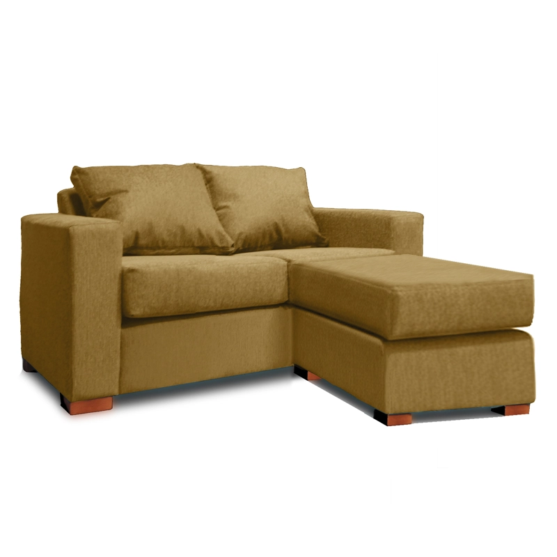 SOFA SECCIONAL DERECHO 2 CUERPOS BEIGE DKORA MODELO LENA - 1