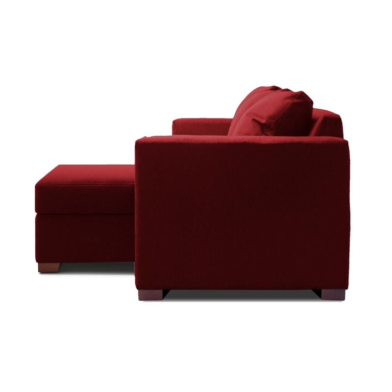SOFA SECCIONAL IZQUIERDO 3 CUERPOS ROJO DKORA MODELO LENA - 3
