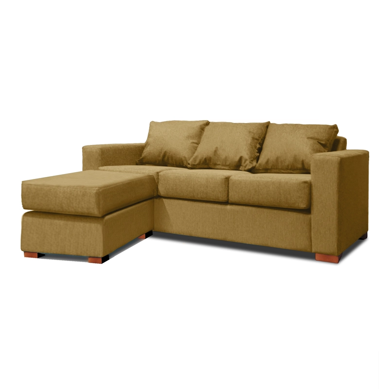 SOFA SECCIONAL IZQUIERDO 3 CUERPOS BEIGE DKORA MODELO LENA - 1