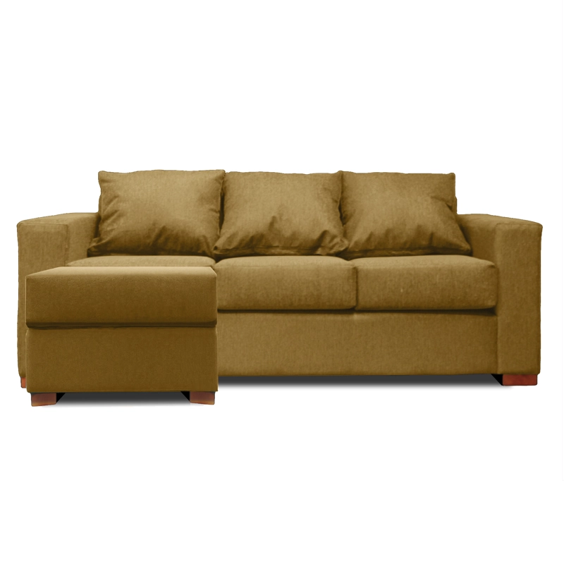 SOFA SECCIONAL IZQUIERDO 3 CUERPOS BEIGE DKORA MODELO LENA - 4