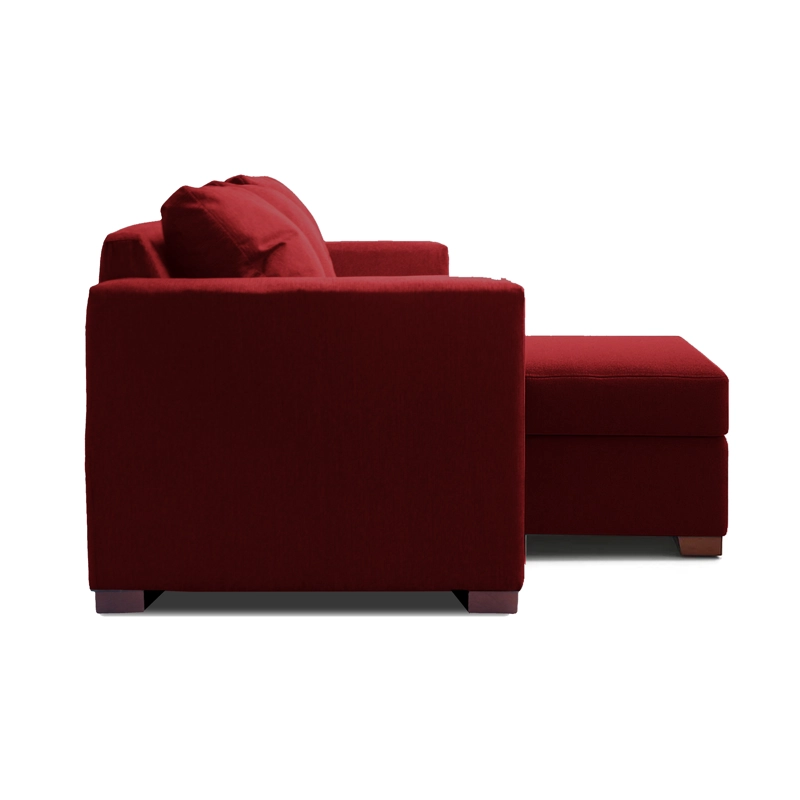 SOFA SECCIONAL DERECHO 3 CUERPOS ROJO DKORA MODELO LENA - 3