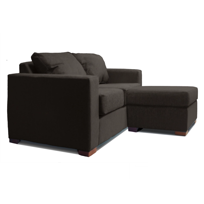 SOFA SECCIONAL DERECHO 2 CUERPOS GRIS DKORA MODELO LENA - 2