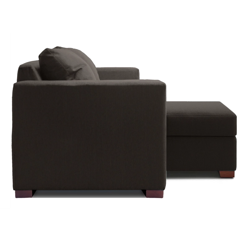 SOFA SECCIONAL DERECHO 2 CUERPOS GRIS DKORA MODELO LENA - 3