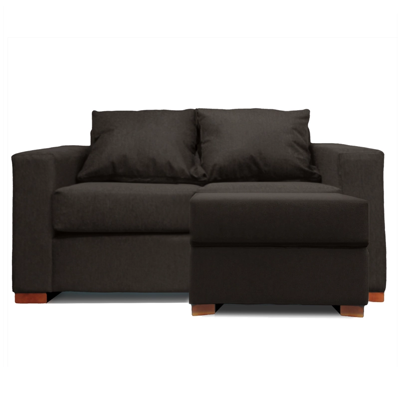 SOFA SECCIONAL DERECHO 2 CUERPOS GRIS DKORA MODELO LENA - 4