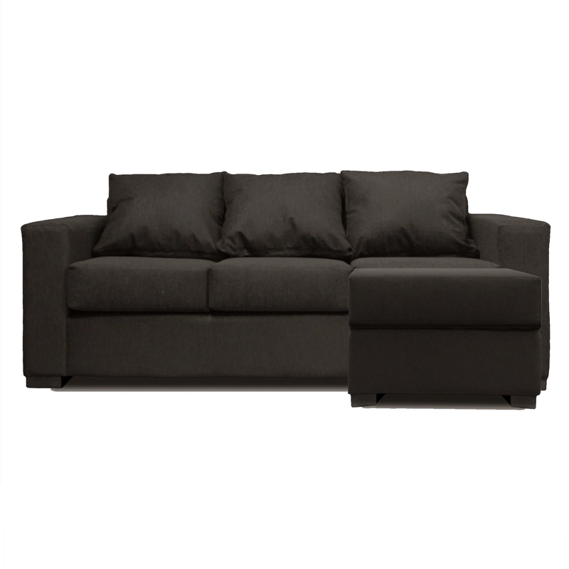 SOFA SECCIONAL DERECHO 3 CUERPOS GRIS DKORA MODELO LENA - 4
