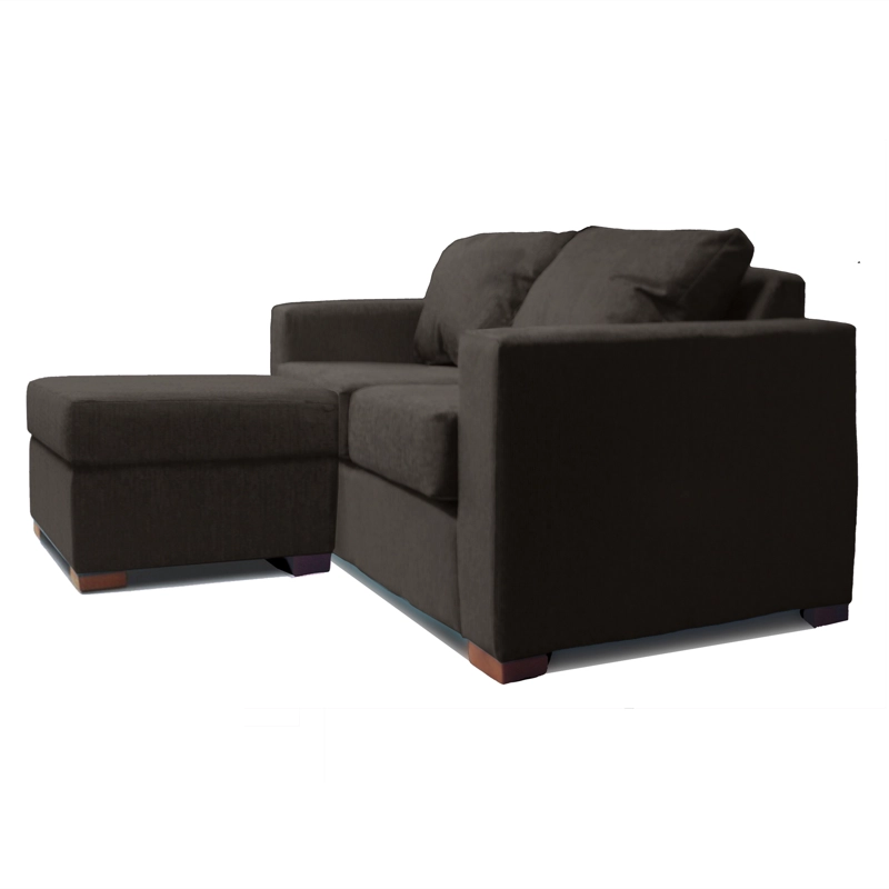 SOFA SECCIONAL IZQUIERDO 2 CUERPOS GRIS DKORA MODELO LENA - 2