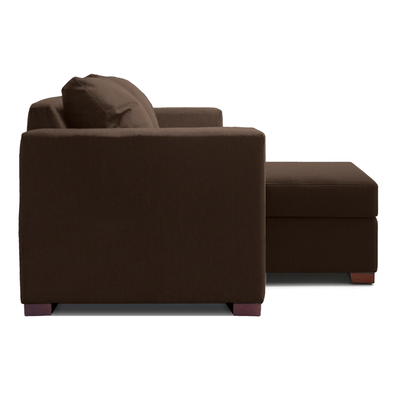 SOFA SECCIONAL DERECHO 2 CUERPOS CAFE DKORA MODELO LENA - 3