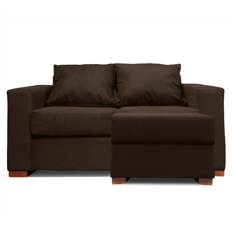 SOFA SECCIONAL DERECHO 2 CUERPOS CAFE DKORA MODELO LENA - 4