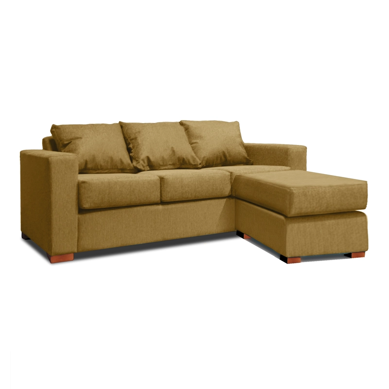 SOFA SECCIONAL DERECHO 3 CUERPOS BEIGE DKORA MODELO LENA - 1