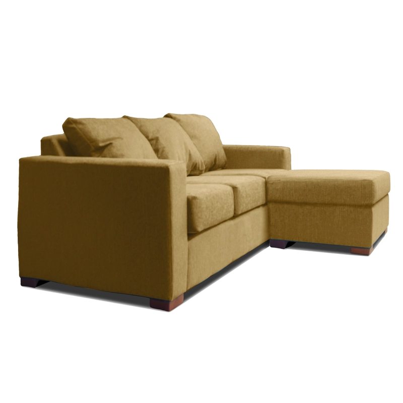 SOFA SECCIONAL DERECHO 3 CUERPOS BEIGE DKORA MODELO LENA - 2