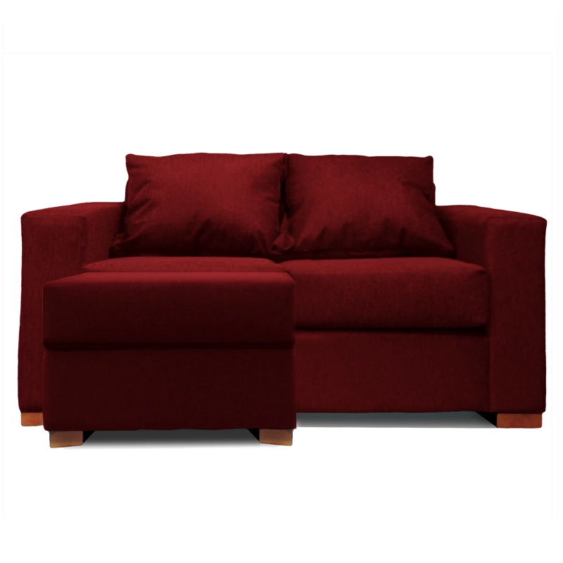 SOFA SECCIONAL IZQUIERDO 2 CUERPOS ROJO DKORA MODELO LENA - 4