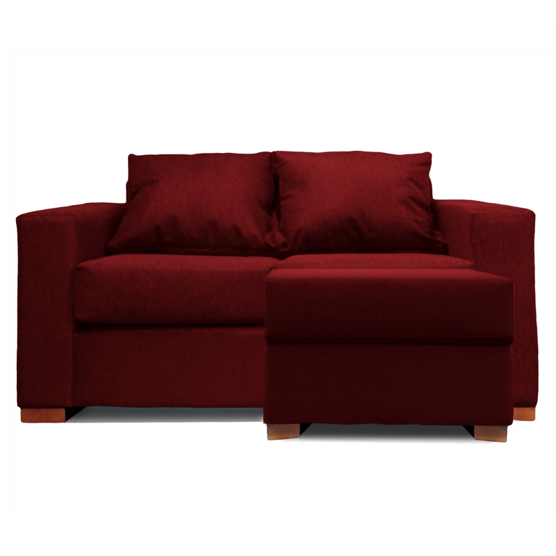 SOFA SECCIONAL DERECHO 2 CUERPOS ROJO DKORA MODELO LENA - 4