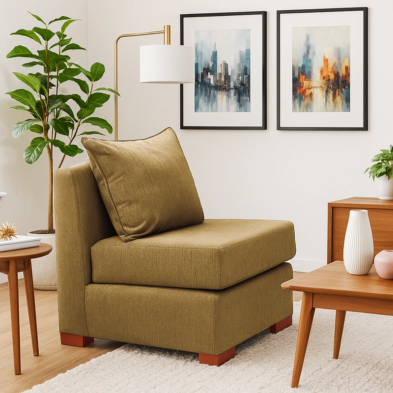 SOFA 1 CUERPO BEIGE DKORA MODELO EVANS - 1