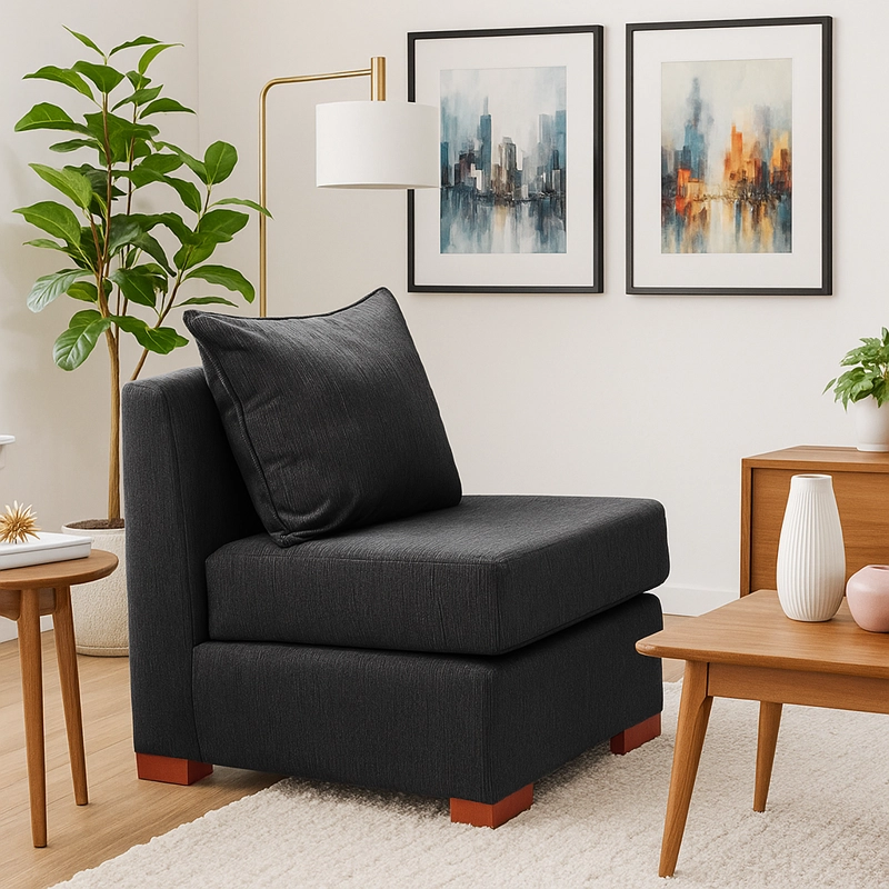 SOFA 1 CUERPO GRIS DKORA MODELO EVANS - 1