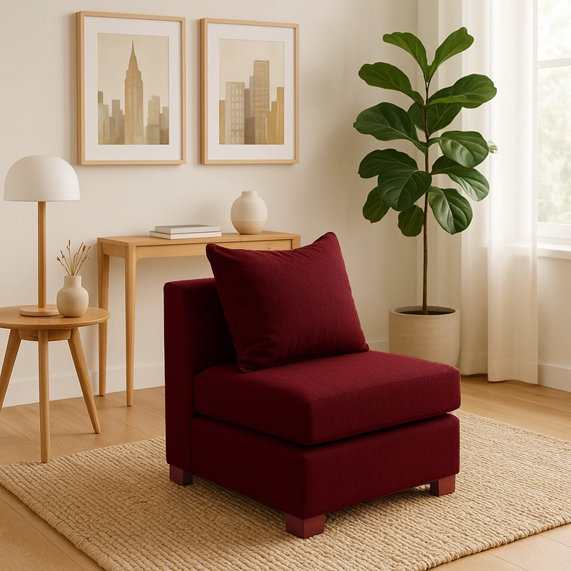 SOFA 1 CUERPO ROJO DKORA MODELO EVANS - 1