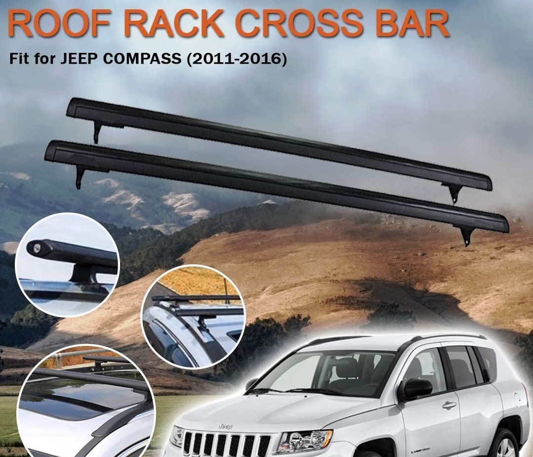 BARRAS SUNSING PORTAEQUIPAJES JEEP COMPASS NEGRAS 2011-2016 - 3