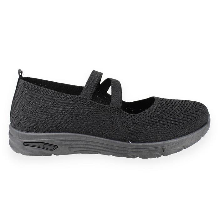 ZAPATILLAS MUJER NEW WALK CASUALES NEGRO CINTA - 1