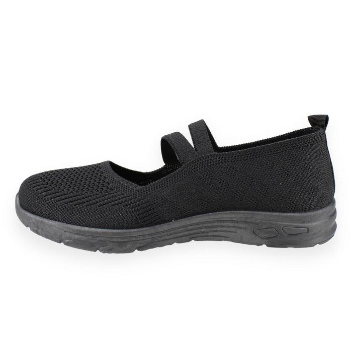 ZAPATILLAS MUJER NEW WALK CASUALES NEGRO CINTA - 3