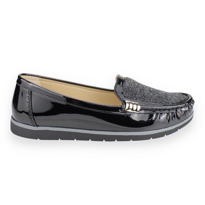 MOCASINES MUJER NEW WALK NEGRO CASUAL - 1