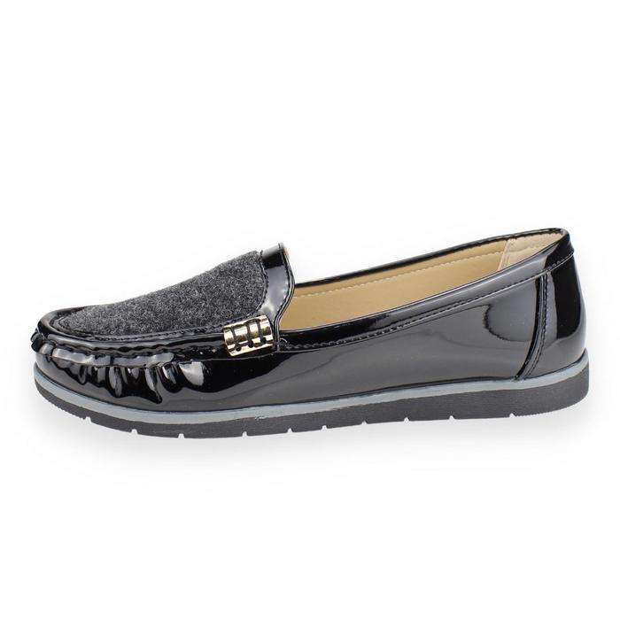 MOCASINES MUJER NEW WALK NEGRO CASUAL - 3