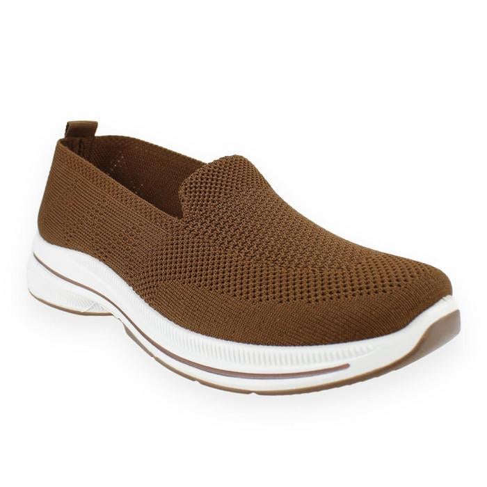 ZAPATILLAS MUJER NEW WALK CASUALES CAFÉ MALLA - 2