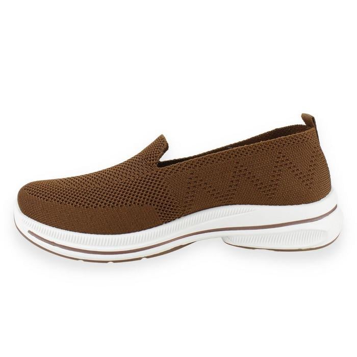 ZAPATILLAS MUJER NEW WALK CASUALES CAFÉ MALLA - 3