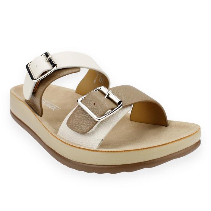 SANDALIA NEW WALK HEBILLAS BLANCA - 5