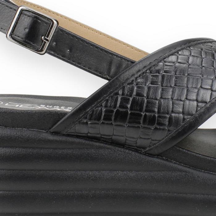 SANDALIAS MUJER NEW WALK NEGRO REPTIL - 4