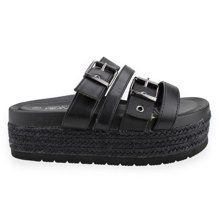 SANDALIAS MUJER NEW WALK NEGRO YUTE - 1