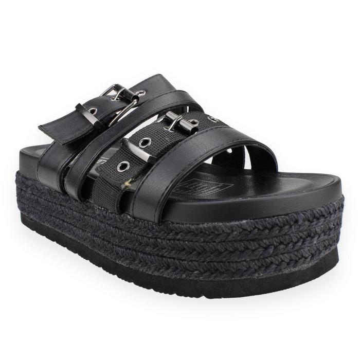 SANDALIAS MUJER NEW WALK NEGRO YUTE - 2