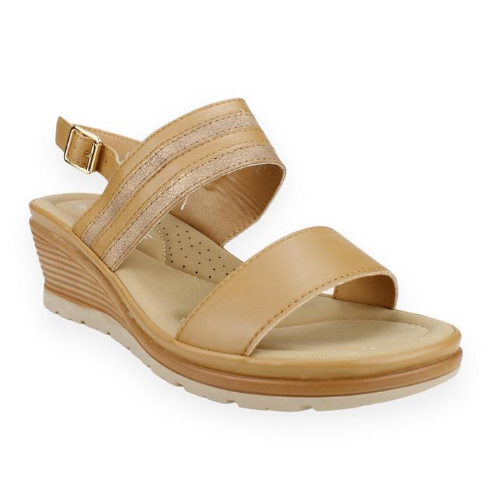 SANDALIAS MUJER NEW WALK CAMEL CONFORT - 2