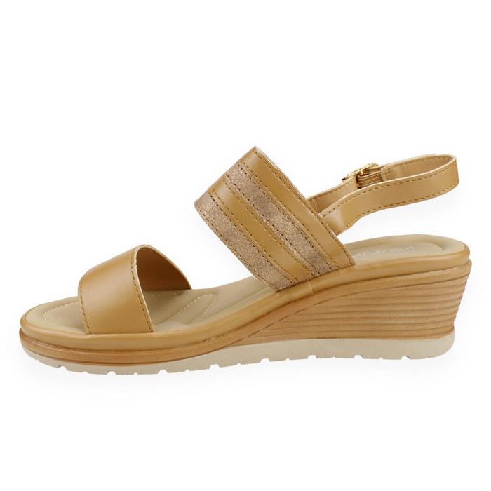 SANDALIAS MUJER NEW WALK CAMEL CONFORT - 3