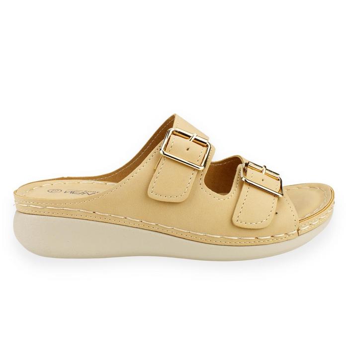 SANDALIAS MUJER NEW WALK BEIGE CONFORT - 1