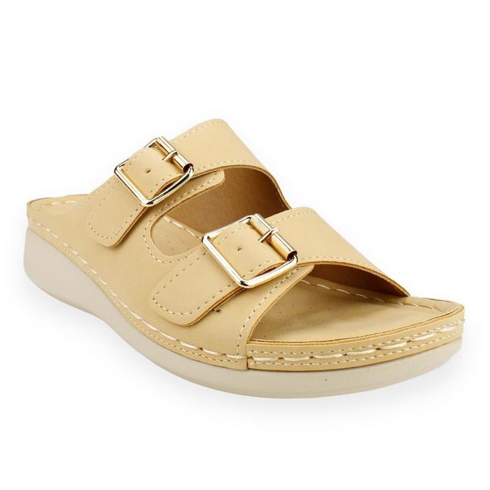 SANDALIAS MUJER NEW WALK BEIGE CONFORT - 2