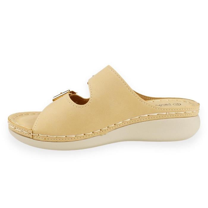 SANDALIAS MUJER NEW WALK BEIGE CONFORT - 3