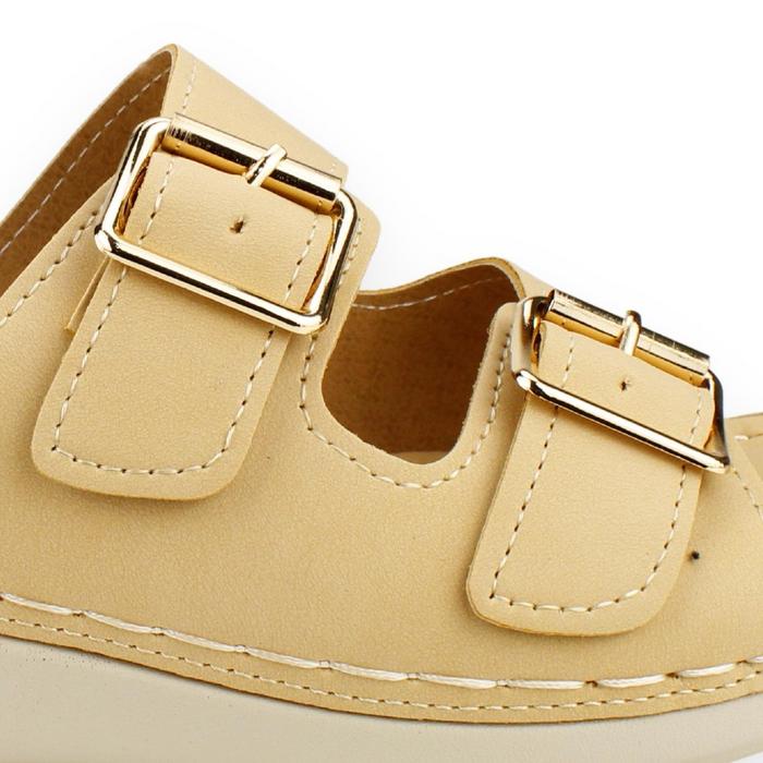 SANDALIAS MUJER NEW WALK BEIGE CONFORT - 4