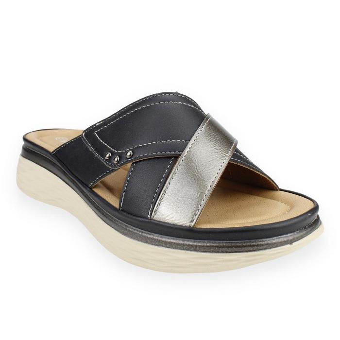 SANDALIA NEW WALK NEGRA TACHAS - 2