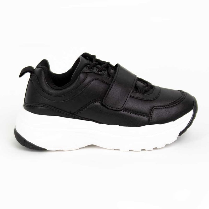ZAPATILLAS MUJER AGUA DE COCO URBANAS NEGRO VELCRO - 1