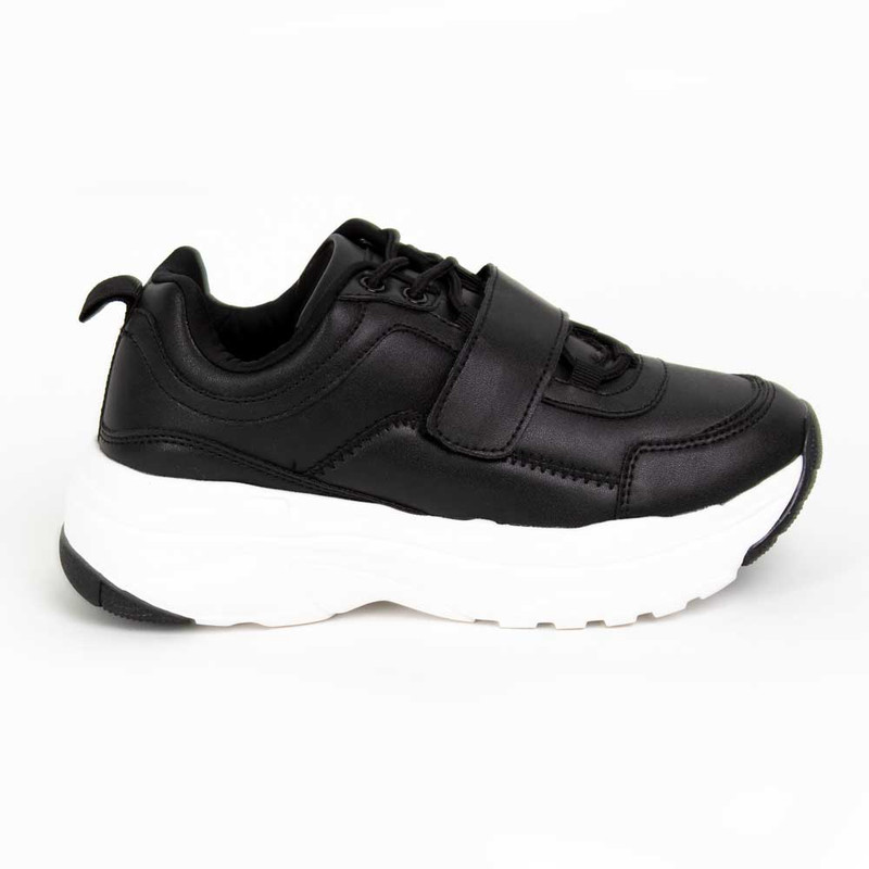 ZAPATILLAS MUJER AGUA DE COCO URBANAS NEGRO VELCRO - 1