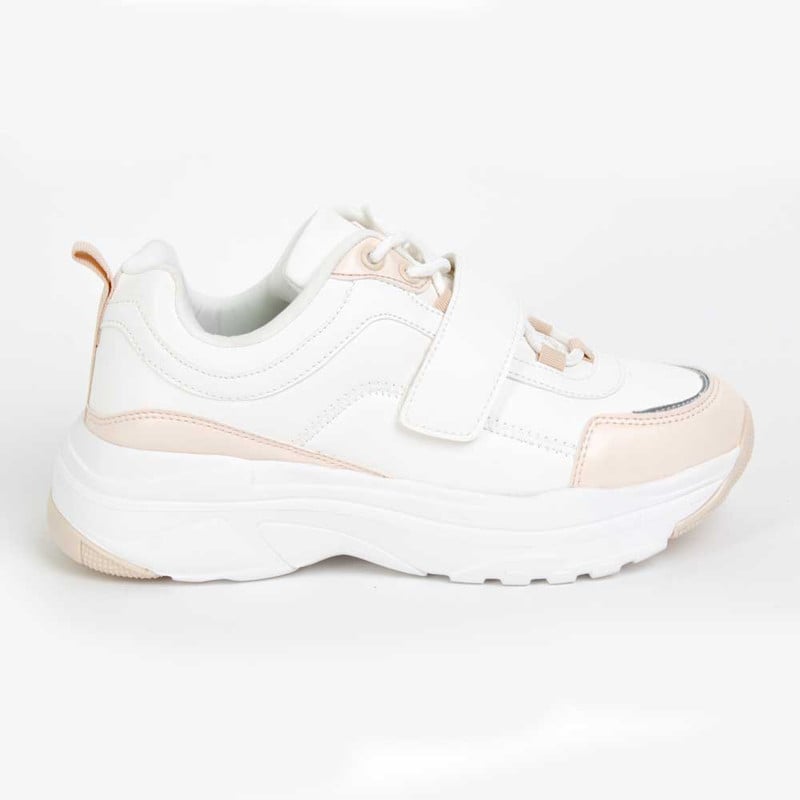 ZAPATILLAS MUJER AGUA DE COCO URBANAS BLANCO VELCRO - 1