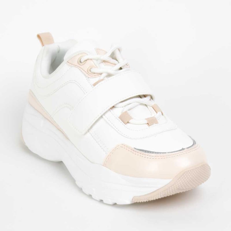 ZAPATILLAS MUJER AGUA DE COCO URBANAS BLANCO VELCRO - 2